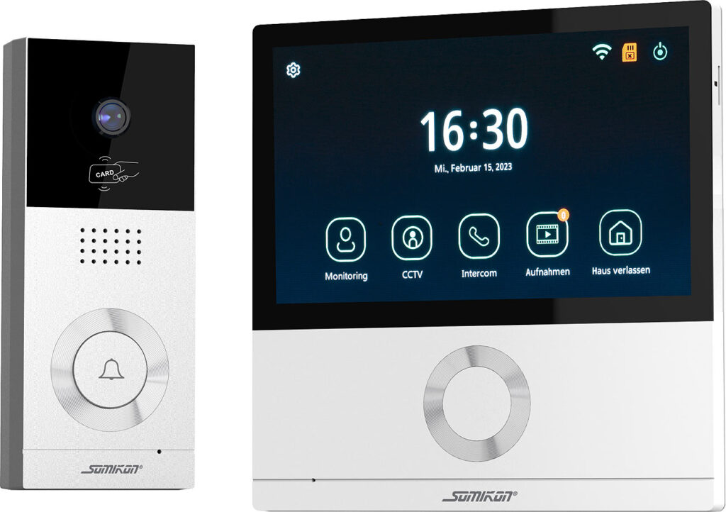 WLAN-Full-HD-Video-Türsprechanlage mit 17,8-cm-Touchscreen (7″), App WLAN-Full-HD-Video-Türsprechanlage mit 17,8-cm-Touchscreen (7″), App