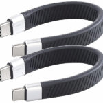 2er-Set ultraflexible Lade-/Datenkabel USB-C auf USB-C, 100 W PD, 13 cm