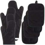 8er-Set Premium-Set Anti-Rutsch Ofenhandschuhe & extra grosse Topflappen