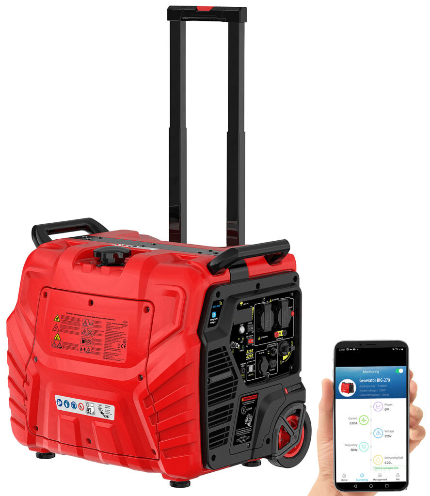 WLAN-Benzin-Inverter-Generator, 4.200 W, 2x 230 V, 2x 12 V, 2x USB, 13 l WLAN-Benzin-Inverter-Generator, 4.200 W, 2x 230 V, 2x 12 V, 2x USB, 13 l