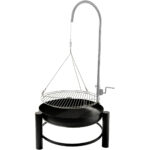 Schwenkgrill mit Edelstahl-Grillrost und Feuerschale