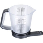Küchenwaage mit Messbecher, scwarz, 1,5 l