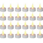 24er-Set LED-Teelichter, flackernd, weiss