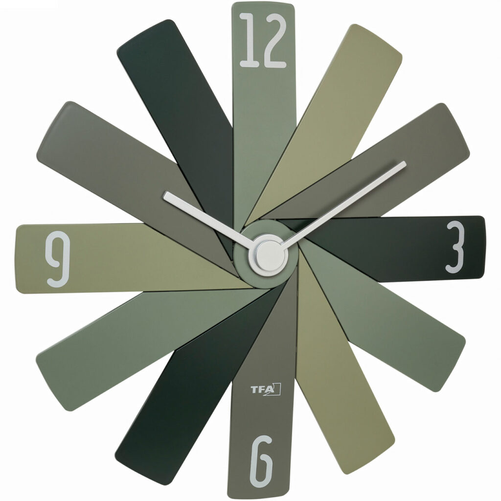 Design-Wanduhr CLOCK IN THE BOX, Masse: Ø 40 cm, grün