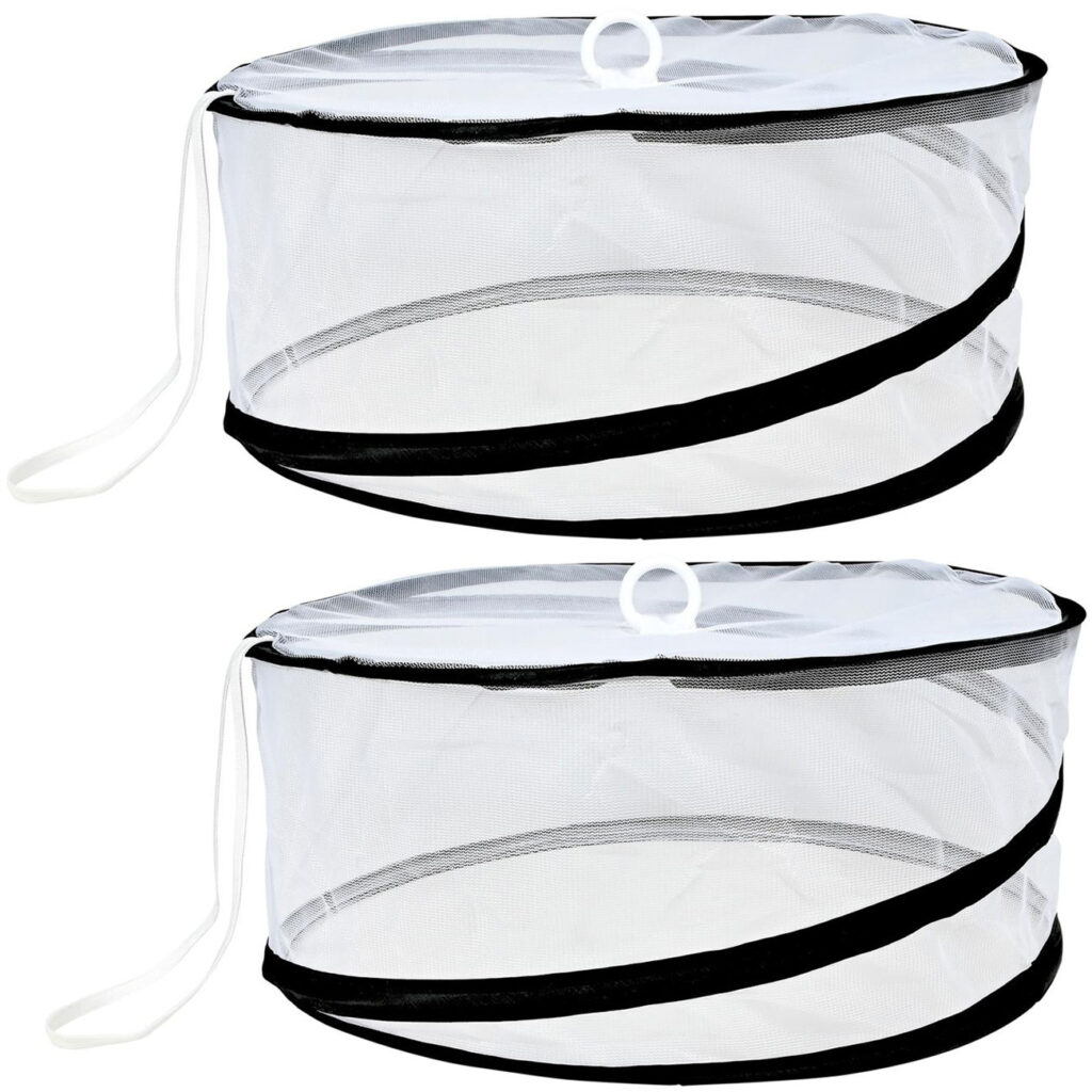 2er-Set Runde Insekten-Abdeckhaube für Lebensmittel, faltbar 2er-Set Runde Insekten-Abdeckhaube für Lebensmittel, faltbar
