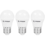 3er-Set LED-Tropfenlampe, G45,, E27, 400 lm, 5 W, 3000 K, warmweiss