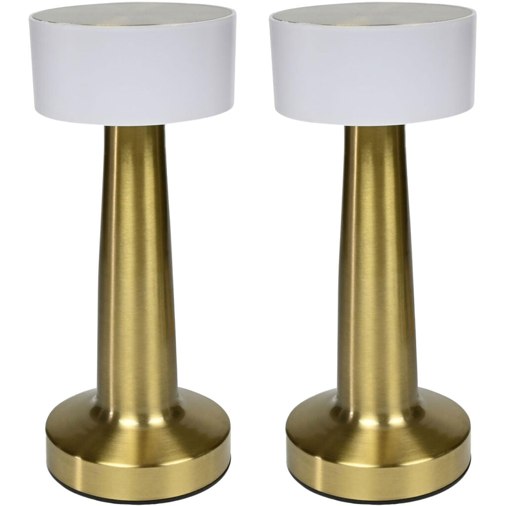 2er-Set LED-Tischlampe Gold-Optik, Touch-Steuerung 2er-Set LED-Tischlampe Gold-Optik, Touch-Steuerung