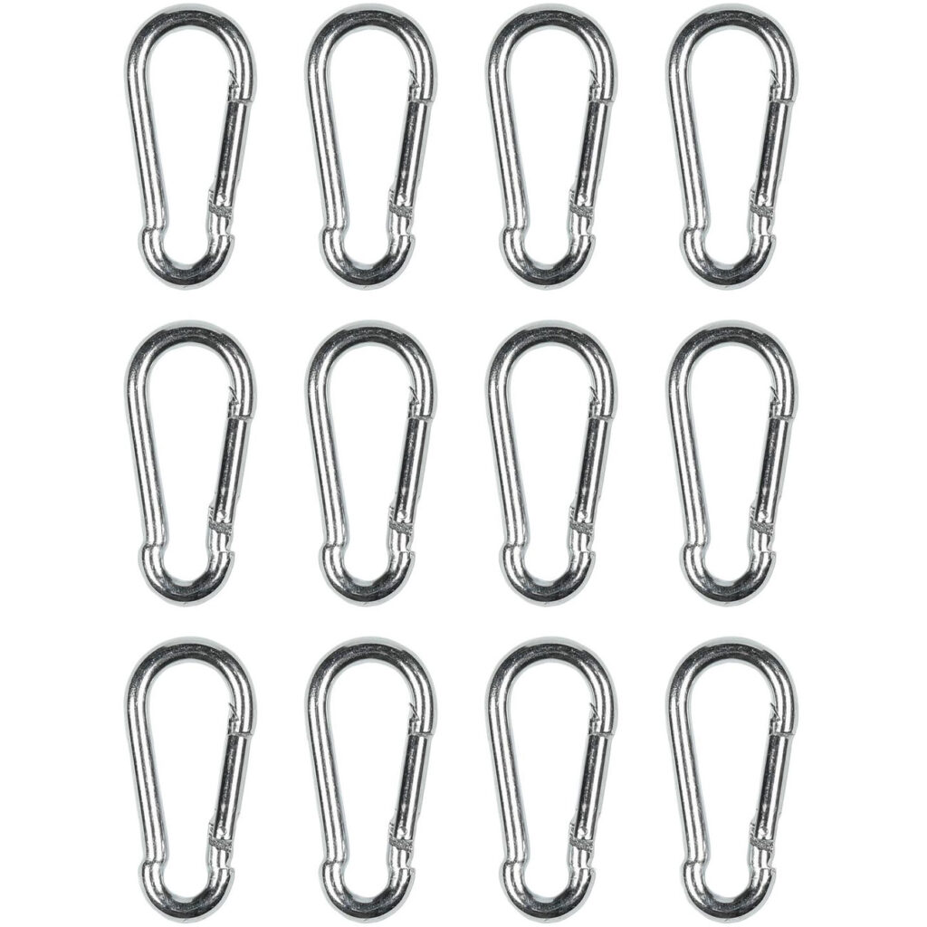 Mini-Karabiner-Set, 12-tlg., 5 x 50 mm