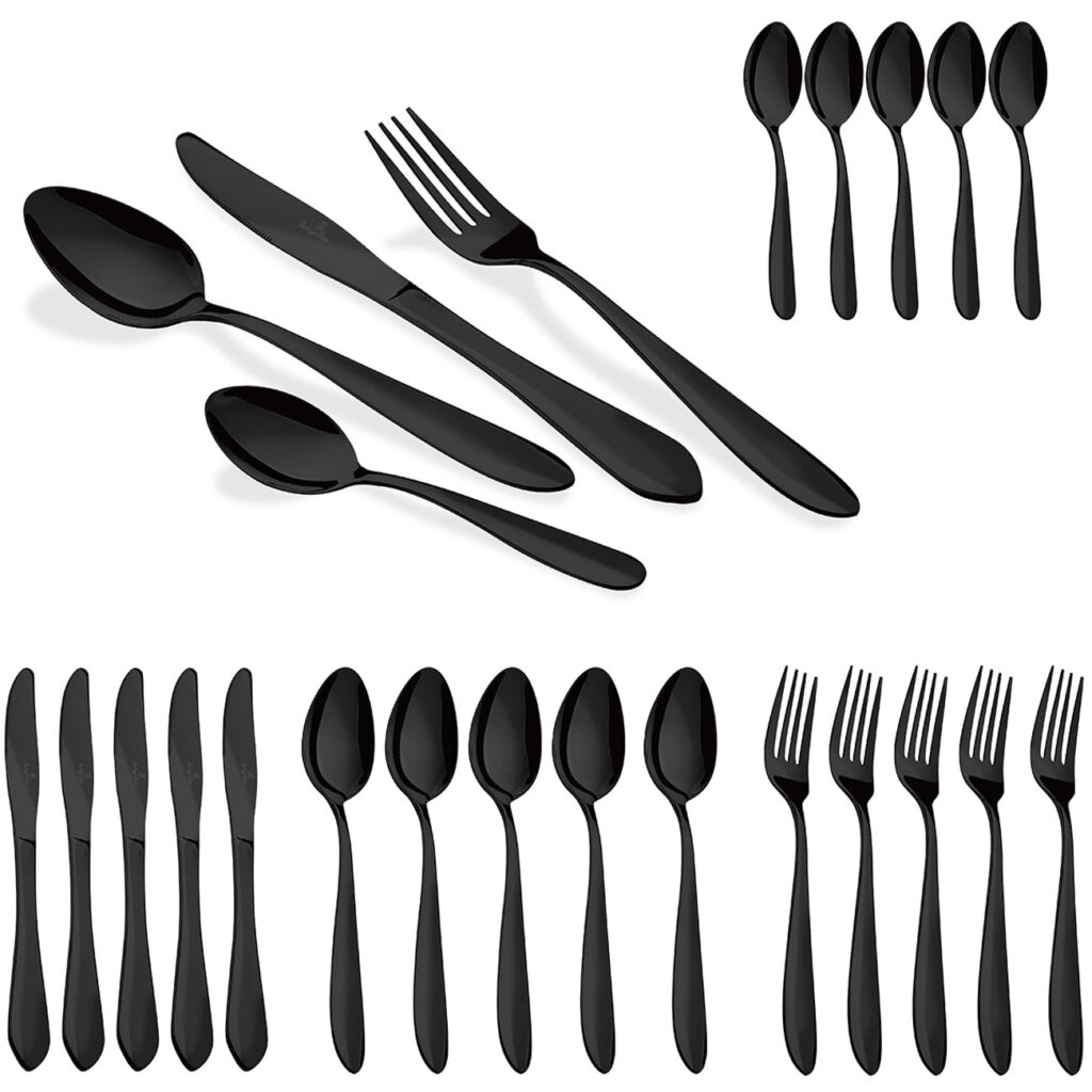 Besteckset 24-tlg., schwarz