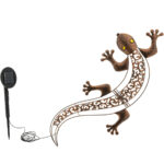 Solar Wandlampe Gecko, 69 x 36 cm