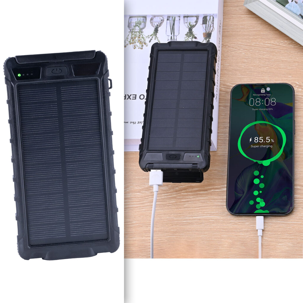Outdoor Solar-Powerbank, inkl. Taschenlampe, 8.000 mAh, IP65