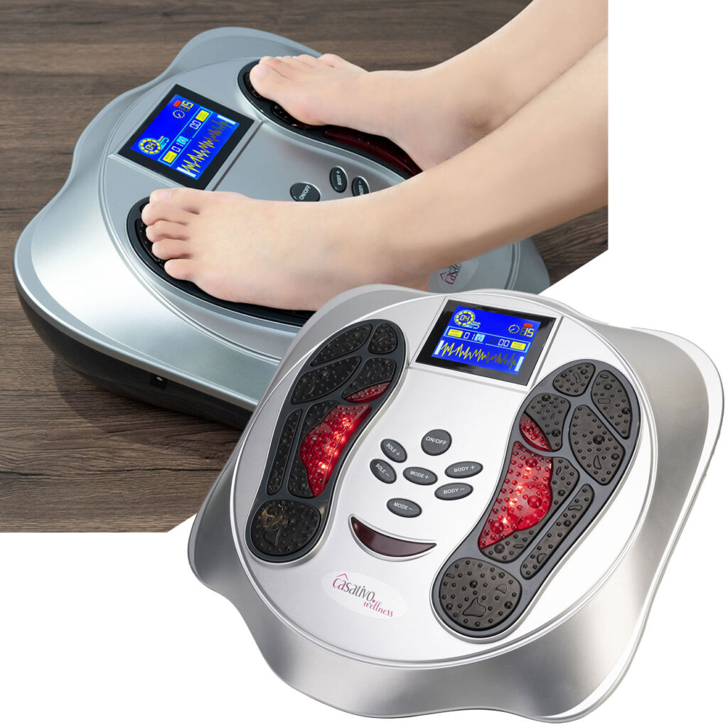 Fussreflexzonen-Massagegerät mit IR-Tiefenwärme und Reizstrom Fussreflexzonen-Massagegerät mit IR-Tiefenwärme und Reizstrom