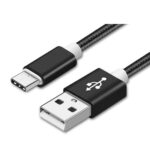 Ladekabel USB Type-C – 1,0 Meter (Schwarz-Nylon)