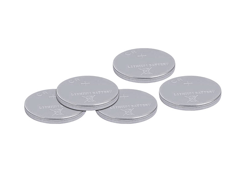 Lithium-Knopfzellen CR2032, 3Volt, im 5er-Sparpaket Lithium-Knopfzellen CR2032, 3Volt, im 5er-Sparpaket