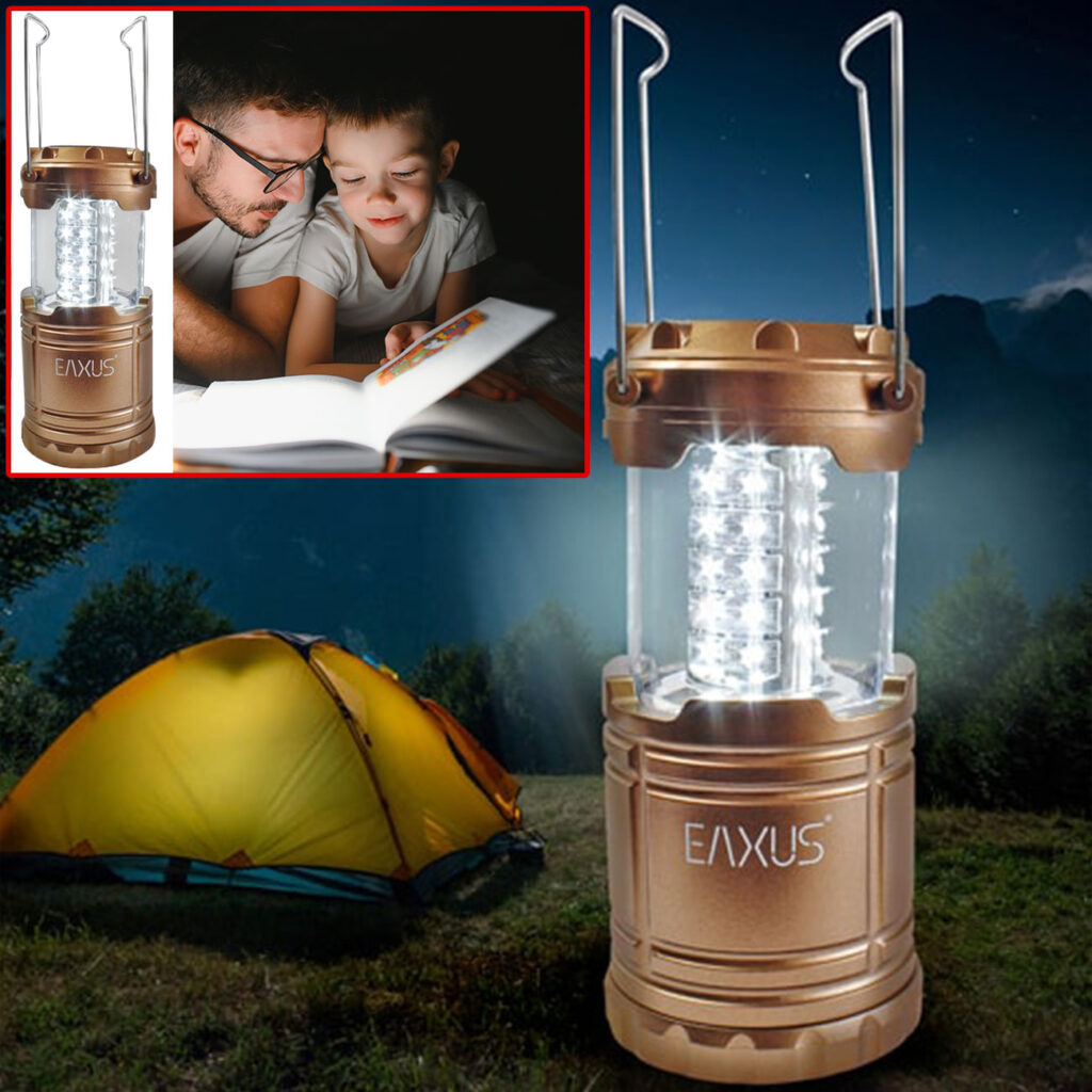 Campinglaterne ausklappbar, LED-Laterne mit Tragebügel, kupferfarben Campinglaterne ausklappbar, LED-Laterne mit Tragebügel, kupferfarben