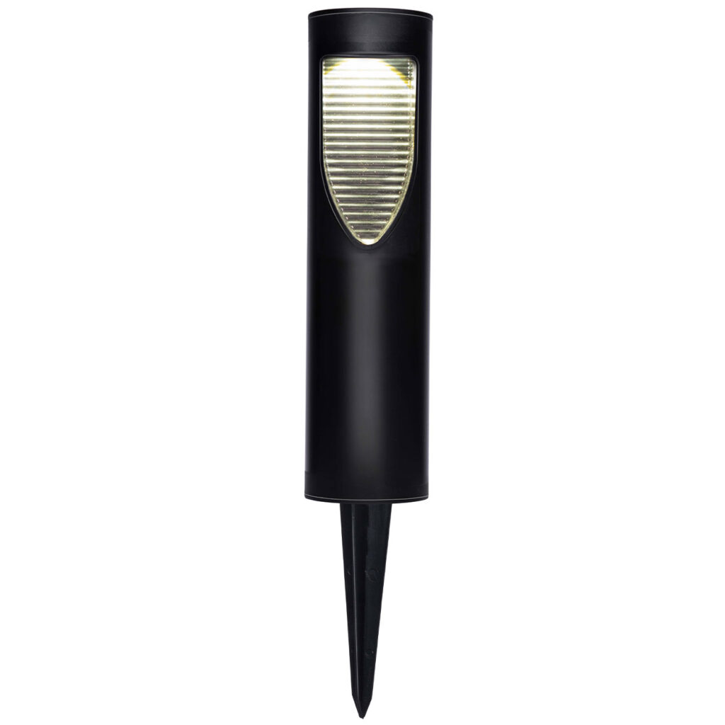 Solar-LED-Wegeleuchte mit Erdspiess, schwarz, 8 x 31 cm Solar-LED-Wegeleuchte mit Erdspiess, schwarz, 8 x 31 cm
