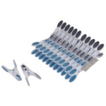 Klämmerli 24er-Set aus Kunststoff, zweifarbige Wäscheklammern