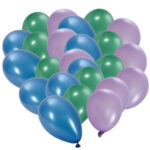Luftballons 50er-Set in bunten Metallic-Farben, Geburtstags-Luftballons