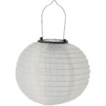 Solar LED Lampion, weiss, Lichtsensor, Laterne, Ø 20 cm