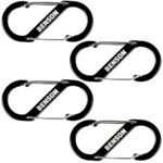 4er Set Doppel Karabinerhaken, S-Clip, 4 x 9 cm
