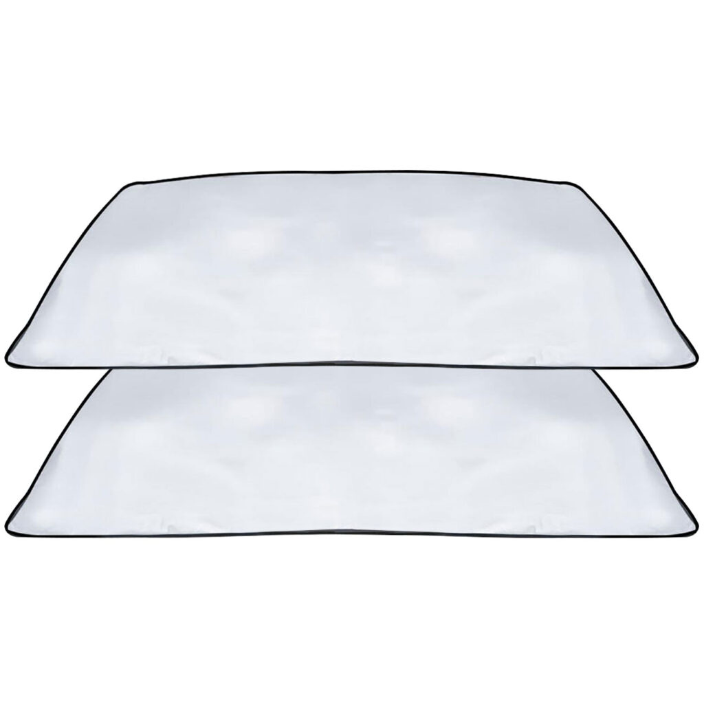 Auto Sonnenschutz mit Magnetfunktion, 2er-Set Anti-Eis-Scheibenabdeckung, weiss, 160x95cm Auto Sonnenschutz mit Magnetfunktion, 2er-Set Anti-Eis-Scheibenabdeckung, weiss, 160x95cm
