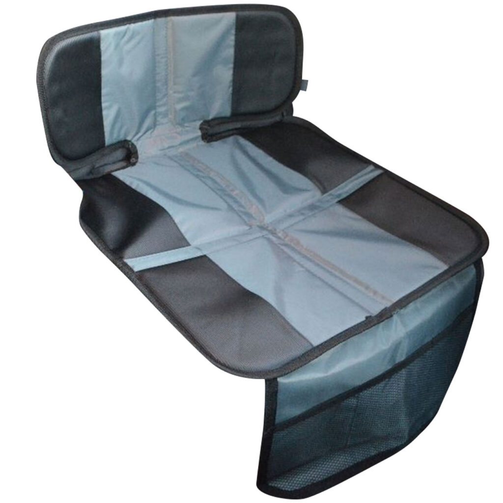 Kindersitz-Unterlage mit Netztasche, zweifarbig, Isofix-geeignet Kindersitz-Unterlage mit Netztasche, zweifarbig, Isofix-geeignet