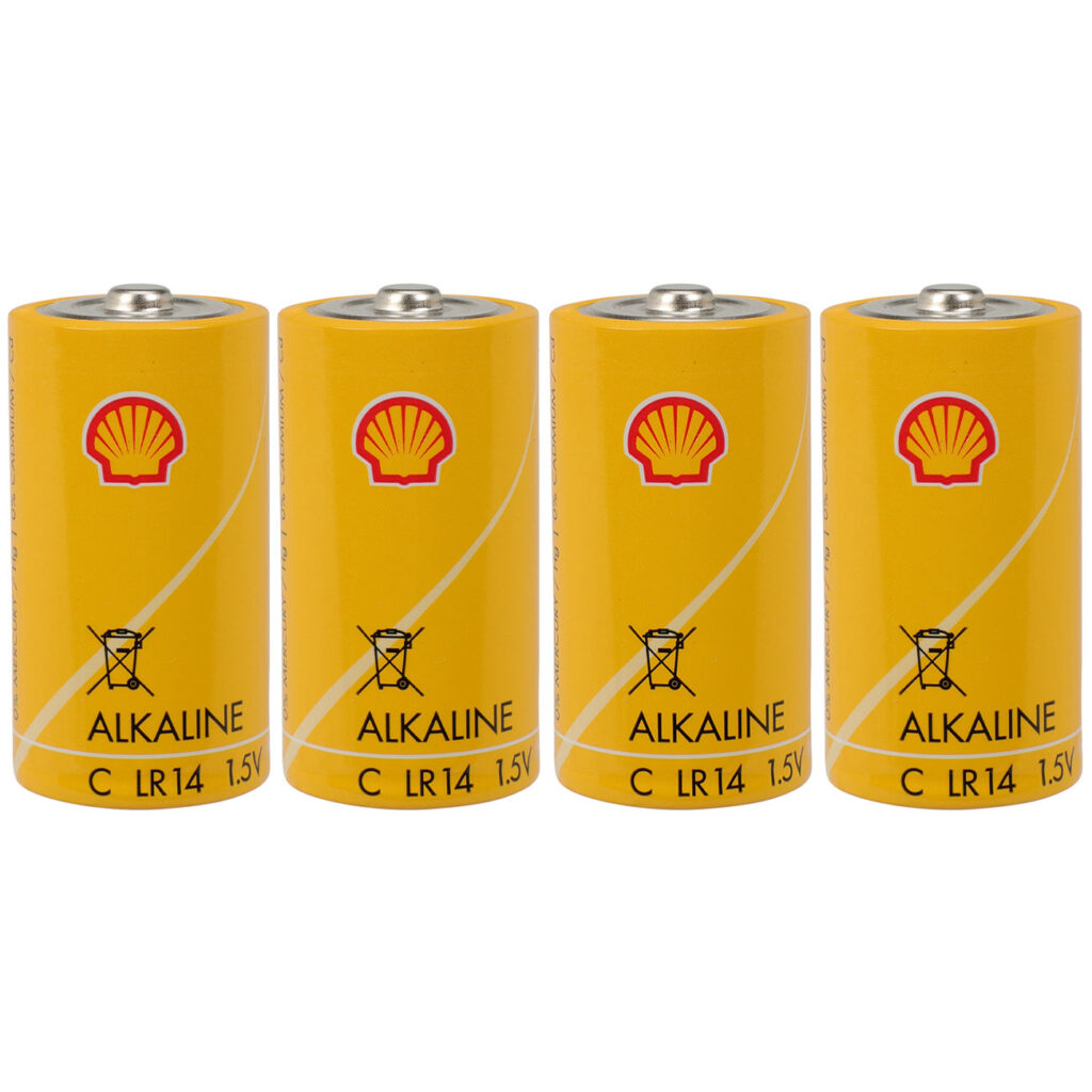 4er-Set Alkaline-Batterien Baby 1,5V Typ C, Shell