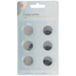6er-Set Lithium-Knopfzellen CR2025, 3 Volt, Shell