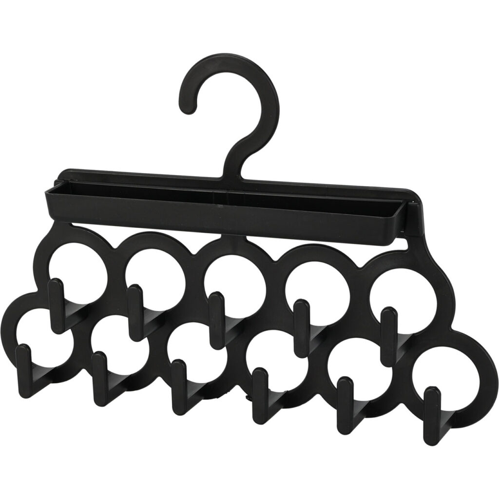 Kleiderbügel für Kravatten und Schals, schwarz, 295 x 20 x 35 mm Kleiderbügel für Kravatten und Schals, schwarz, 295 x 20 x 35 mm