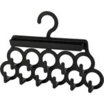 Kleiderbügel für Kravatten und Schals, schwarz, 295 x 20 x 35 mm