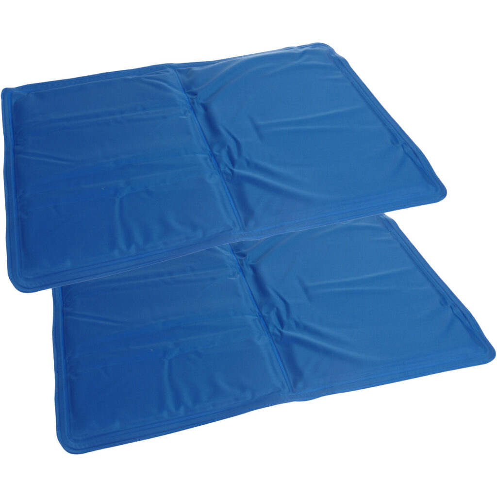 Hunde-Kühlmatte, 2er-Set, klein, Gel-Füllung, blau, 30 x 40 cm Hunde-Kühlmatte, 2er-Set, klein, Gel-Füllung, blau, 30 x 40 cm