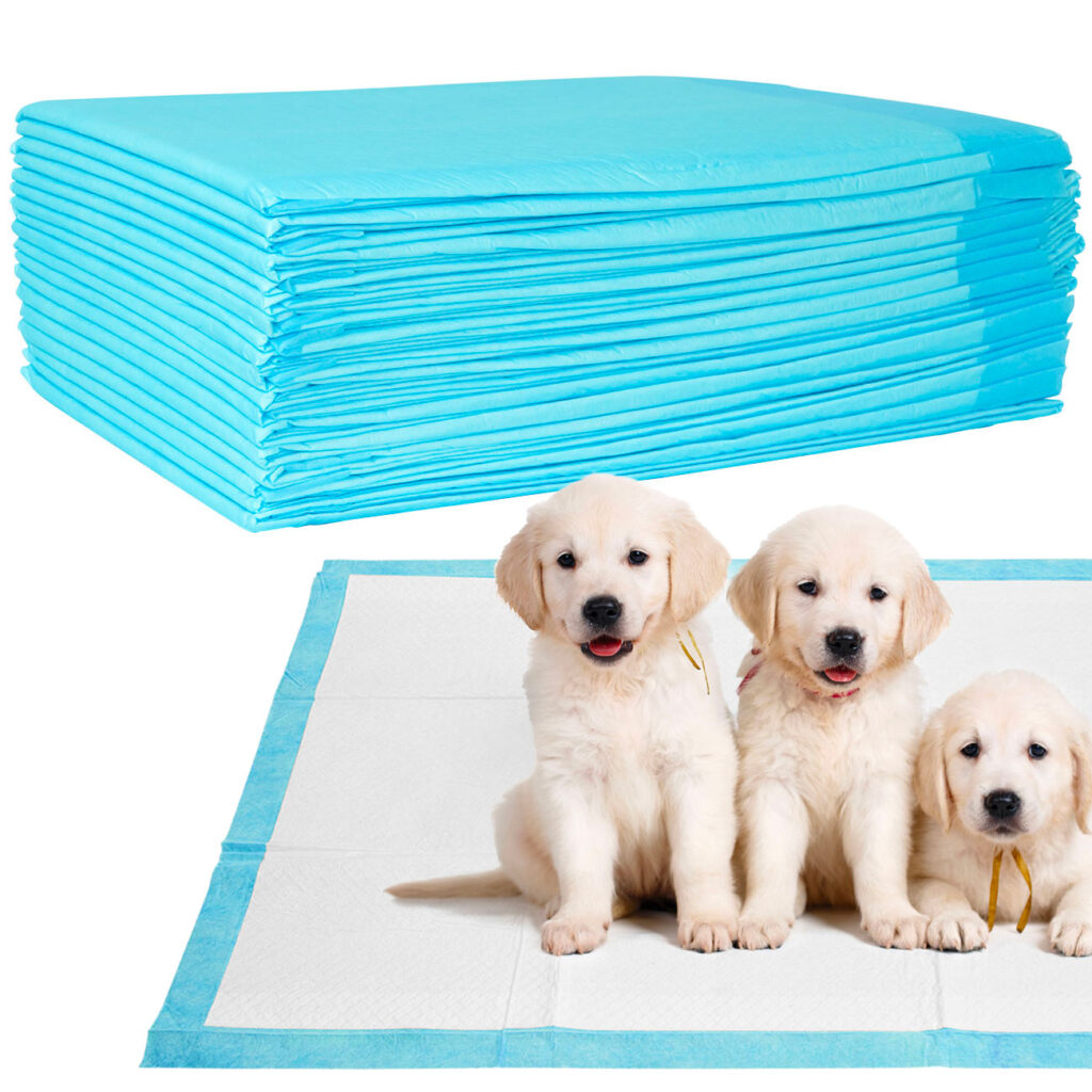Trainingspads 90 Stück für Hunde, Welpenunterlage, 5-lagig, auslaufsicher, 60 x 90 cm Trainingspads 90 Stück für Hunde, Welpenunterlage, 5-lagig, auslaufsicher, 60 x 90 cm