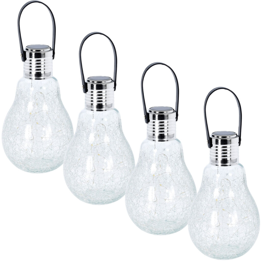 4er-Set Solarlampe in Glühbirnenoptik mit 30 LED’s 4er-Set Solarlampe in Glühbirnenoptik mit 30 LED’s