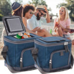 2er-Set Kühltasche mit Schultergurt 8 Liter, blau, Kühlbox