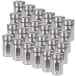 24er-Set Gewürzstreuer mit Sichtfenster, Edelstahl, 94 ml