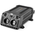 Wechselrichter, 12 auf 230 Volt, 2x 5V USB-Anschlüsse mit max. 3,1A (in Summe)