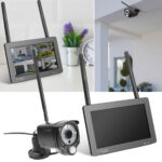 Outdoor-Funkkamerasystem, 7″Monitor, 2,4GHz WLAN, Live Übertragung, IP56