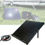 Mobiles Solar-Panel mit monokristallinen Zellen, 50 Watt + USB Laderegler 10A