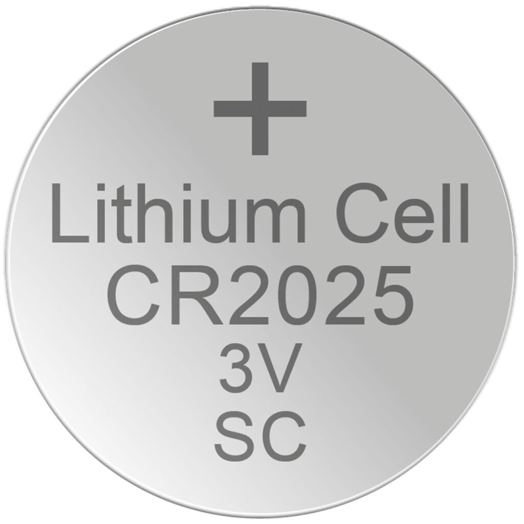 5er-Set Lithium-Knopfzelle CR2025, 3V / 170mAh
