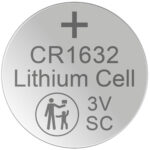 5er-Set Lithium-Knopfzelle CR1632, 3V / 130mAh