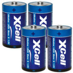 4er-Set Batterie Typ D (Mono), LR20, Performance Alkaline, 1,5V