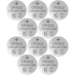 10er-Set Lithium-Knopfzelle CR1632, 3V / 130mAh