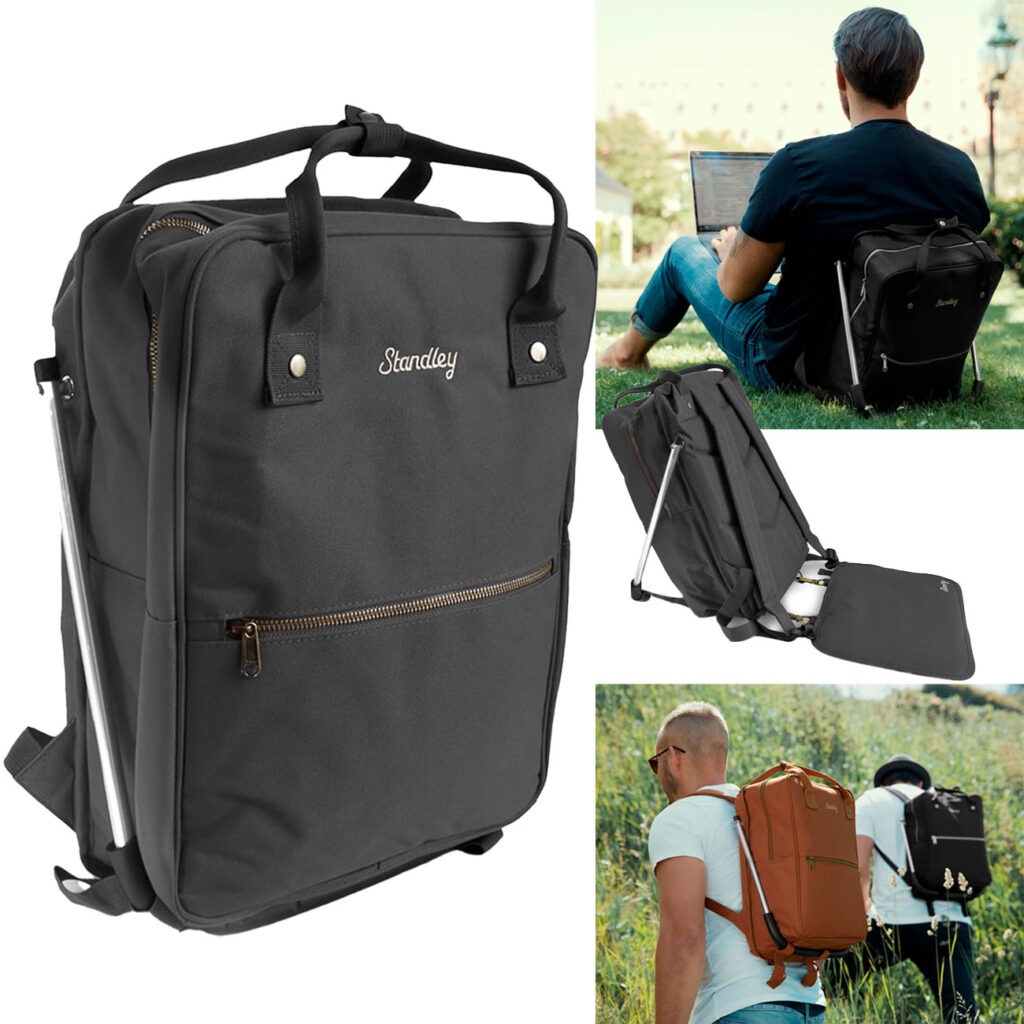 Rucksack mit Rückenlehne zum Sitzen, Schwarz, wasserfest, 1 kg, Sitzrucksack Rucksack mit Rückenlehne zum Sitzen, Schwarz, wasserfest, 1 kg, Sitzrucksack