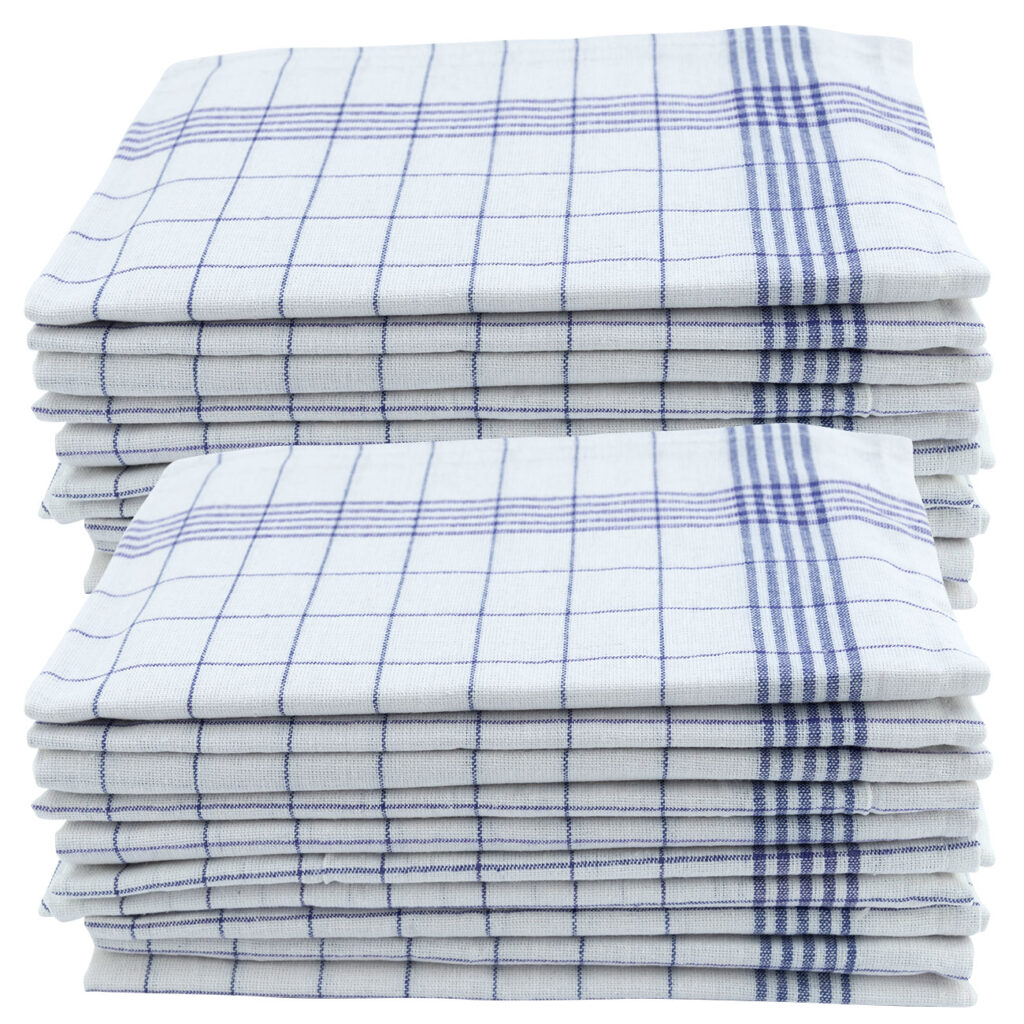 20er-Set Halb-Leinen-Geschirrtücher, blau-weiss, 70 x 50 cm 20er-Set Halb-Leinen-Geschirrtücher, blau-weiss, 70 x 50 cm