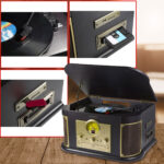 Nostalgie Platten und Kassettenspieler, inkl. Digitalisierfunktion und CD Laufwerk