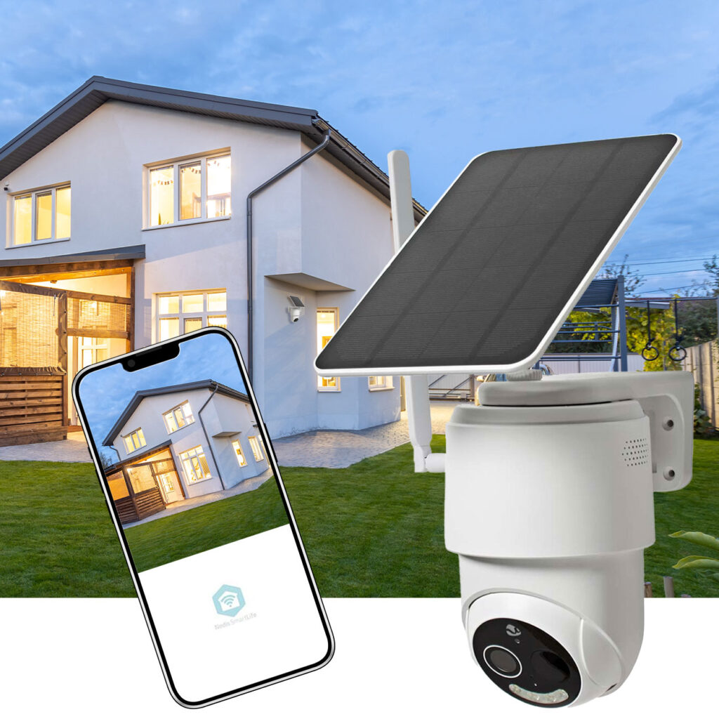 SmartLife Überwachungskamera für Innen- und Aussen, 4G / LTE, Full HD, mit Solarpanel SmartLife Überwachungskamera für Innen- und Aussen, 4G / LTE, Full HD, mit Solarpanel