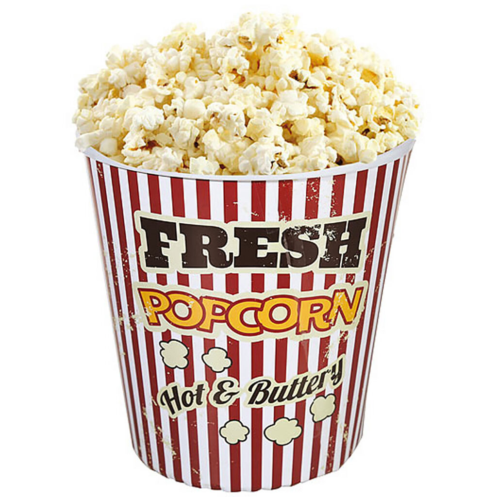 Vintage Kino-Popcorn Becher spülmaschinenfest 18 cm Vintage Kino-Popcorn Becher spülmaschinenfest 18 cm
