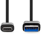 USB-C Ladekabel,  USB 3.2, schwarz,  1 m