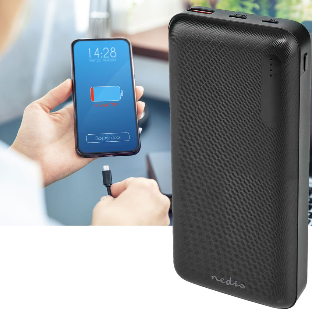 Powerbank 20.000 mAh, Schnelllade-Funktion, LED-Anzeige, 2x USB mit 18 W Powerbank 20.000 mAh, Schnelllade-Funktion, LED-Anzeige, 2x USB mit 18 W