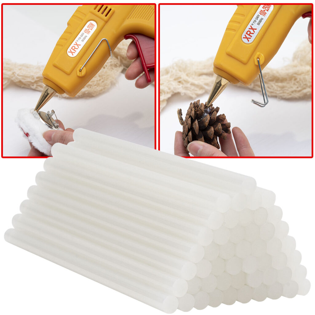 50er-Set Heissklebestifte für Heissklebepistole, transparent, Ø 11 mm, 20 cm 50er-Set Heissklebestifte für Heissklebepistole, transparent, Ø 11 mm, 20 cm
